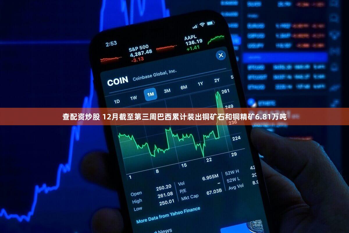 查配资炒股 12月截至第三周巴西累计装出铜矿石和铜精矿6.81万吨