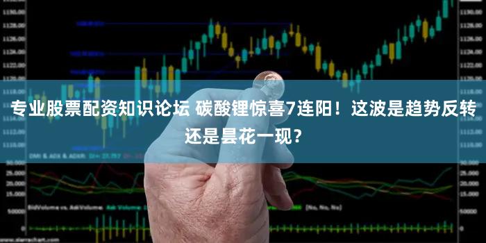 专业股票配资知识论坛 碳酸锂惊喜7连阳！这波是趋势反转还是昙花一现？