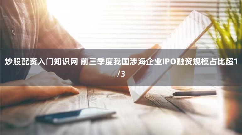 炒股配资入门知识网 前三季度我国涉海企业IPO融资规模占比超1/3