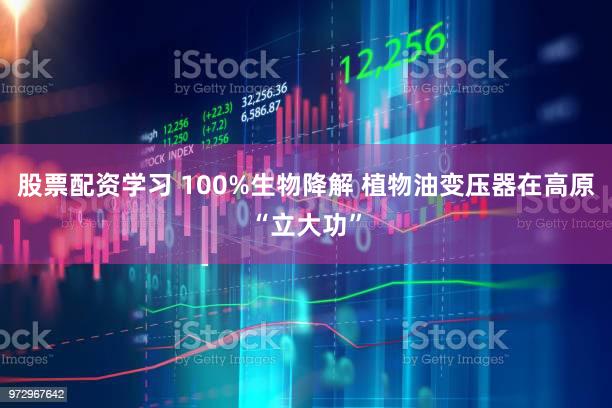 股票配资学习 100%生物降解 植物油变压器在高原“立大功”