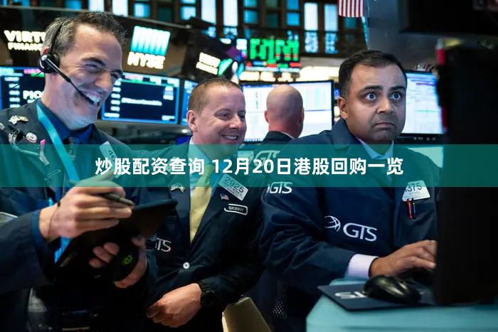 炒股配资查询 12月20日港股回购一览