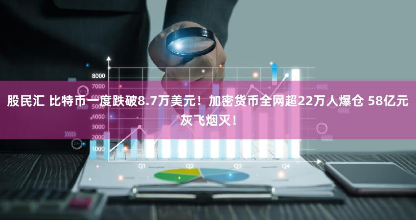 股民汇 比特币一度跌破8.7万美元！加密货币全网超22万人爆仓 58亿元灰飞烟灭！