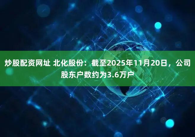 炒股配资网址 北化股份：截至2025年11月20日，公司股东户数约为3.6万户